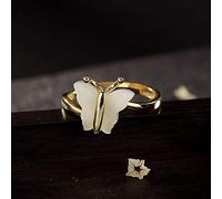 Ring Aus 925Er Sterlingsilber, Sterling Silber Ringe Frauen 925 Schmetterling Verstellbare Ringe Goldene Retro Verstellbare Sterling Kleid Ringe Verlobungsring Geschenke Für Männer Mädchen Frau E