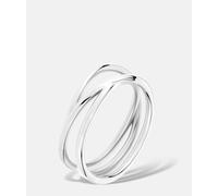 Liebeskind Berlin Ring The Melting Organic – aus Edelstahl, 8 mm, Silber – Größe 58