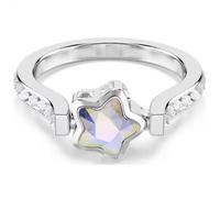 Chroma Ring, Verschiedene Schliffe, Stern, Weiß, Rhodiniert 55