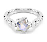 Ring Chroma, verschiedene Größen, Stern, weiß, rhodiniert