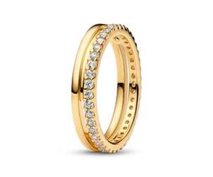 Ring für Damen Timeless, IP Gold, Zirkonia