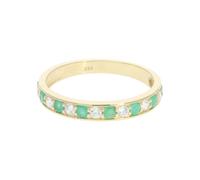 Ring Gold 333 mit echtem Smaragd und Zirkonia JL39-07-0874 JuwelmaLux