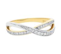 Ring Gold und Weißgold 333 Zirkonia JL10-07-1965 JuwelmaLux