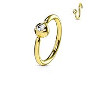 Ring Kugel Zirkonia PVD Biegbar