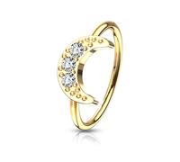 Ring Mond Zirkonia Biegbar