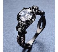 Ring Ringe Damen Bijouterie Herren Luxus Weiblicher Grüner Runder Stein Ring Charme Schwarz Gold Eheringe Für Frauen Versprechen Liebe Blume Verlobungsring 5 Weiß