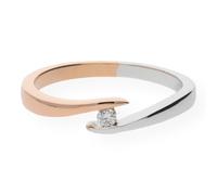 Ring Roségold und Weißgold 585 Brillant JL10-07-0085 JuwelmaLux