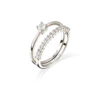 Elli PREMIUM Set Mondstein Regenbogen 925 Sterling Silber 58 Damen