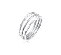 Ring-Set ELLI "Ring Stapelring Stacking Boho Set (3 tlg.) 925 Sterling Silber" Gr. 56, silber, Fingerringe, Damen, 56, ohne Stein, Silber 925 (Sterlingsilber) (91257929-56) silber
