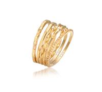 Elli Stapelringe Stacking Bandring 5er Set 925 Silber 56 Damen