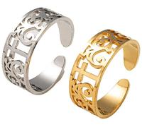 Ring-Set FIRETTI "Multipack Schmuck Geschenk Edelstahl Damenring Herrenring Kreuz", gold (silberfarben, gelbgoldfarben), Fingerringe, Damen, 4 g, Edelstahl, 8mm, Made in Germany (28003020-0) silberfar