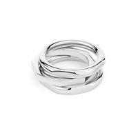 Ring-Set LIEBESKIND BERLIN "Schmuck Geschenk Edelstahl Ring Urban Chic" Gr. 54, silber (silberfarben), Fingerringe, Damen, 54, Edelstahl, 3mm, Ring-Set (18418731-54)