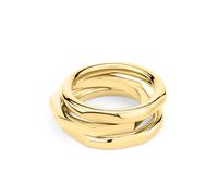 Ring-Set LIEBESKIND BERLIN "Schmuck Geschenk Edelstahl Ring Urban Chic" Gr. 58, gold (gelbgoldfarben), Fingerringe, Damen, 58, Edelstahl, 3mm (82649030-58) gelbgoldfarben