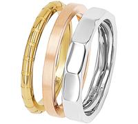 Ring-Set S.OLIVER "2038890/-91/-92/-93" Gr. 54, rosa (edelstahlfarben, gelbgoldfarben, roségoldfarben), Fingerringe, 54, Edelstahl, 7,5mm, Ring-Set (99139365-54)