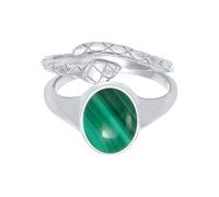 ELLI PREMIUM Damen Ring Edelstein Ring, Schlange silber, Größe 54, 6559436 Silber 54