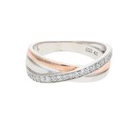 Ring Silber 925 Roségold plattiert Zirkonia JL10-07-3377 JuwelmaLux