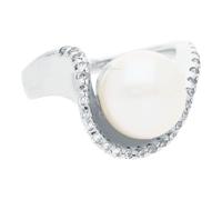 Ring Silber 925 Süßwasser Zuchtperle Zirkonia JL10-07-2001 JuwelmaLux