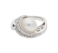 Ring Silber 925 Süßwasser Zuchtperle Zirkonia JL30-07-4656 JuwelmaLux
