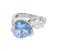 Ring Silber 925 Zirkonia Herz blau JL30-07-3106 JuwelmaLux