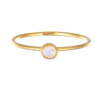 Elli Ring Damen Solitär Filigran mit Mondstein in 375 Gelbgold