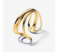 Pandora ESSENCE 163284C00-54 organisch geformter Offener Dreifachband-Ring - Gelbgold verg. - Gr. 54