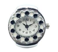 Ring Watches Women Finger, Womens Watch Ring, Crystal Jewelry Clock, Stylish and Adjustable Alloy Finger Watch for Family, Friends, Lightweight 17g Design, Fits 5cm to 6.5cm