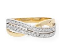 Ring Weiß- und Gelbgold 333 mit Zirkonia JL10-07-0134 JuwelmaLux