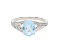 Ring Weißgold 333 Blautopas Zirkonia JL10-07-3545 JuwelmaLux