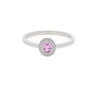 Ring Weißgold 333 Pinker Saphir und Zirkonia JL10-07-0998 JuwelmaLux