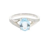Ring Weißgold 585 Blautopas JL10-07-1458 JuwelmaLux