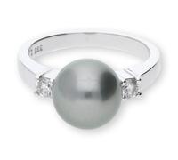 Ring Weißgold 585 Brillant und Tahiti Zuchtperle JL10-07-0463 JuwelmaLux