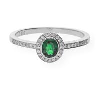 Ring Weißgold 585 Smaragd und Brillanten JL10-07-0078 JuwelmaLux