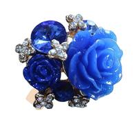 Ringe für Damen, Statement-Ring, verstellbar, für Damen und Mädchen, Übertriebener Blumenring, Blumenring, Wickelring für Mutter und Ehefrau, Refer to description, Siehe Beschreibung, Unisex