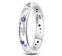 Ringe für Frauen Moon, Sun & Star 925 Sterling Silberringe mit Strass -Exquisite wunderschöne Größe 9 Ringe für täglich, Foto, Reisen, Geschenke für Frauen, Silberringe