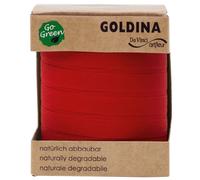 Unbekannt Ringelband Baumwolle biologisch abbaubar 10mm/100Meter Rot