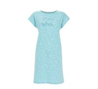 Ringella Damen Bigshirt Kurzarm mit Rundhals, Nachthemd mit überschnittener Schulter, Motivdruck - Länge ca. 90 cm - 100% Baumwolle, weich & atmungsaktiv