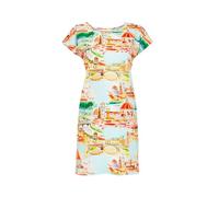 Ringella Damen Bigshirt/Nachthemd - Rundhals, überschnittene Schulter, Allover-Dessin - knieumspielend, Bequeme Passform - Baumwolle-Modal, pflegeleicht & atmungsaktiv