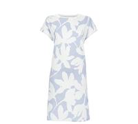 Ringella Damen Bigshirt Schlafshirt - Rundhals, überschnittene Schulter, ca. 95 cm Länge, florales Allover, 50% Baumwolle / 50% Modal, weich & pflegeleicht, 40 °C waschbar