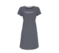 Ringella Damen Nachthemd aus Reiner Baumwolle - mit Rundhals, Kurzarm & Letterprint, knielanges Sleepshirt, weich & atmungsaktiv, pflegeleicht