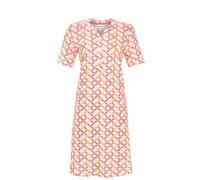 Ringella Damen Nachthemd, Kurzarm mit Rundhals & Knopfleiste, abstraktes Dessin, Single Jersey 60% Baumwolle 40% Modal, Länge ca. 100 cm, hautsympathisch & pflegeleicht
