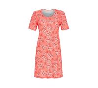 Ringella Damen Nachthemd, Kurzarm Sleepshirt mit Rundhalsausschnitt aus Baumwolle/Modal, florales Dessin - pflegeleicht & hautfreundlich