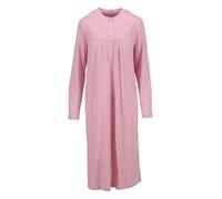Ringella Damen Nachthemd Langarm mit Knopfleiste & Stehkragen | Sleepshirt aus reiner Baumwolle, Single Jersey, Länge ca. 110 cm, pflegeleicht & atmungsaktiv