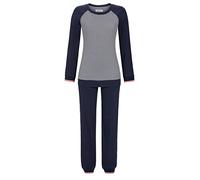 Ringella Damen Schlafanzug Langarm Pyjama aus Baumwolle Single Jersey