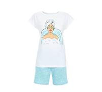 Ringella Damen Shorty - Rundhals, überschnittene Schulter, moderner Motivdruck - Kurzpyjama Oberteil ca. 65 cm - 100% Baumwolle, Shorts mit elastischem Bund - pflegeleicht, waschbar bei 40 °C