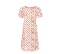 Ringella Damen Sleepshirt Kurzarm, Nachthemd mit Rundhals, Länge ca. 90 cm, abstraktes Dessin, Single Jersey aus 60% Baumwolle 40% Modal, pflegeleicht & hautfreundlich