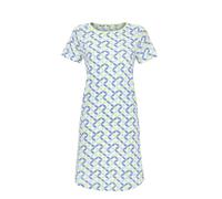 Ringella Damen Sleepshirt Kurzarm, Nachthemd mit Rundhals, Länge ca. 90 cm, abstraktes Dessin, Single Jersey aus 60% Baumwolle 40% Modal, pflegeleicht & hautfreundlich