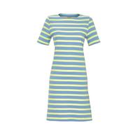 Ringella Damen Sleepshirt Kurzarm, Nachthemd mit Rundhals, Länge ca. 95 cm, garngefärbter Ringel, 100% Baumwolle Single Jersey, atmungsaktiv & pflegeleicht