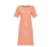Ringella Damen Sleepshirt Kurzarm, Nachthemd mit Rundhals, Länge ca. 95 cm, garngefärbter Ringel, 100% Baumwolle Single Jersey, atmungsaktiv & pflegeleicht