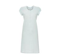 Ringella Damen Sleepshirt/Nachthemd - feiner Ringel, Lange Knopfleiste, zweilagiger Flügelärmel, Single Jersey (Baumwolle/Modal), Länge ca. 95 cm, farbbrillant & pflegeleicht