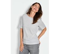 Ringelshirt aus Viskosejersey grau 44